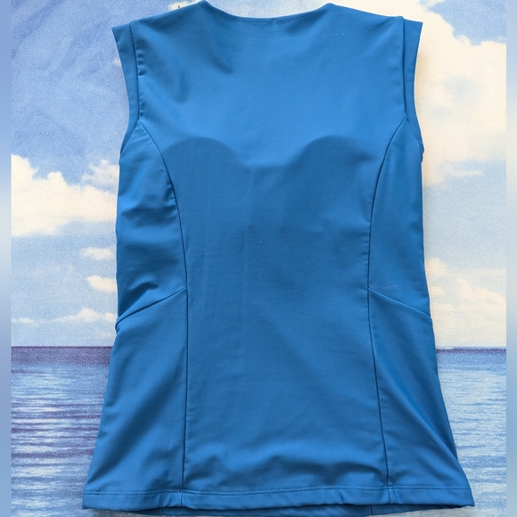 💙 Coolibar Kaylana Tank Top UPF 50+, Size Small in blue 💙 - Picture 9 of 12